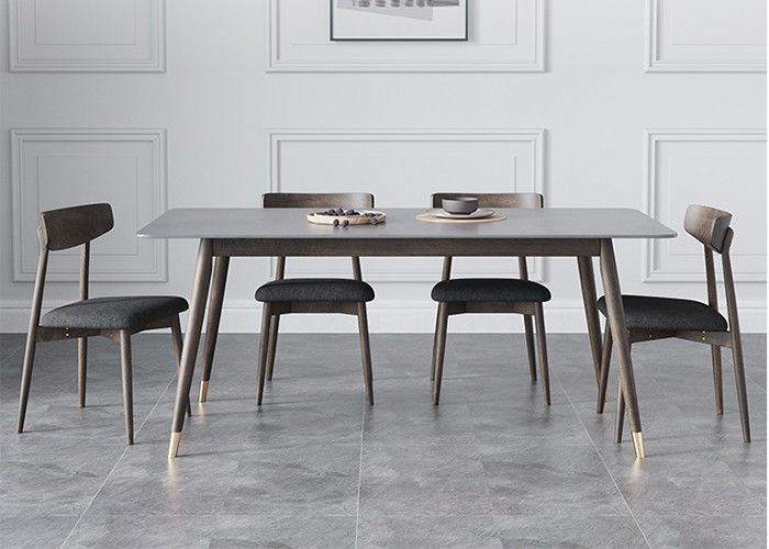 Table de salle à manger de luxe de conception de marbre de vue d'acier inoxydable