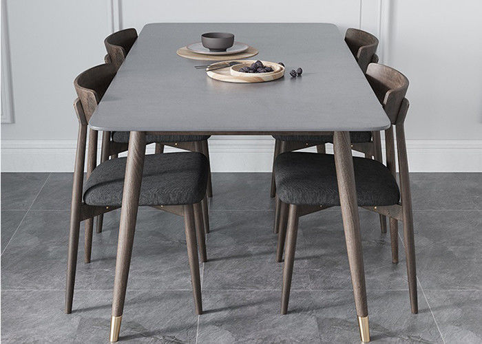 Table de salle à manger de luxe de conception de marbre de vue d'acier inoxydable