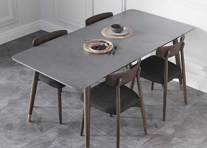 Table de salle à manger de luxe de conception de marbre de vue d'acier inoxydable