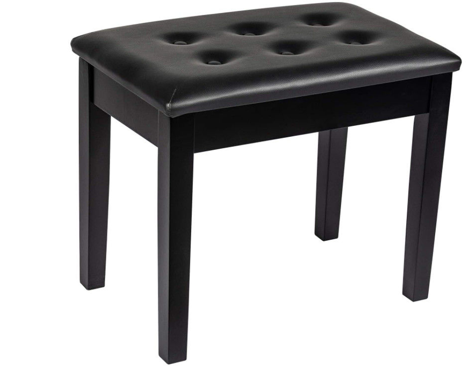 Banc de piano de double d'Odm de clavier de duo avec le noir en cuir de Faux large de Seat de stockage