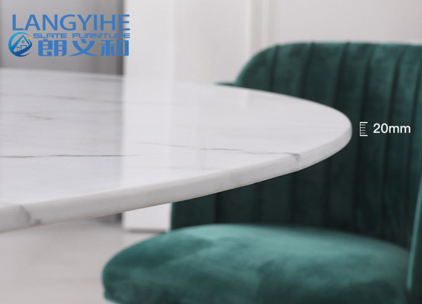 Taille nordique d'Odm de cercle de marbre de la combinaison à la maison minimaliste 75cm de table de salle à manger