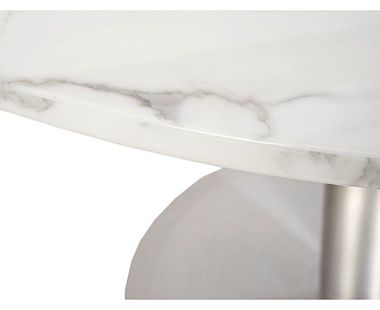 Table de salle à manger tapissée de marbre de cercle de la chaise 120cm