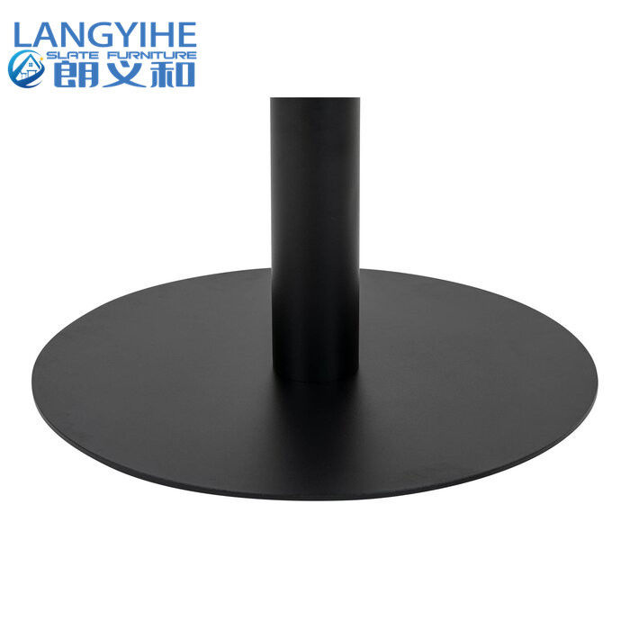 Diamètre de marbre rond de la table de salle à manger 105cm d'Odm de base noire supérieure blanche petit