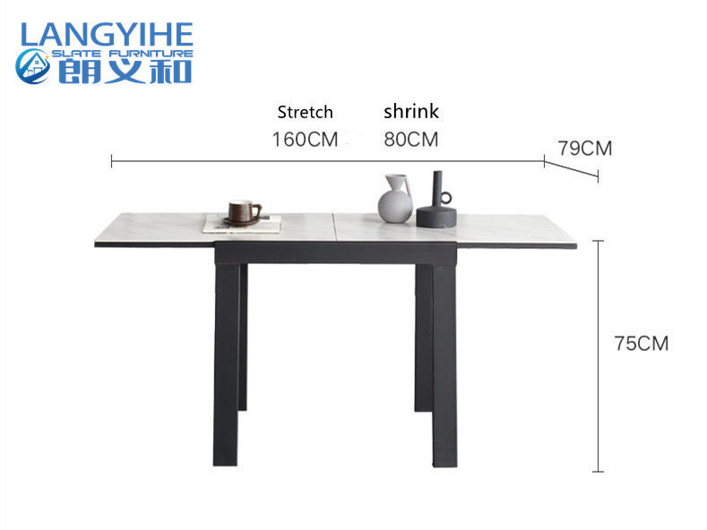 Table de salle à manger minimaliste moderne d'Odm d'ardoise escamotable de place