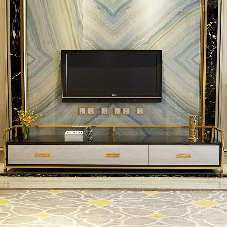 Cadre de luxe d'acier inoxydable de meubles de salon de Cabinet de la bulle EPE TV