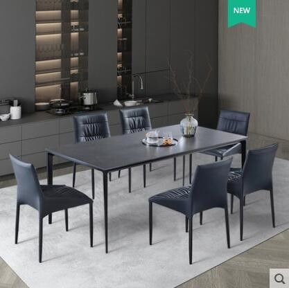 Éraflure de luxe légère nordique de table de salle à manger de marbre de minimaliste résistante
